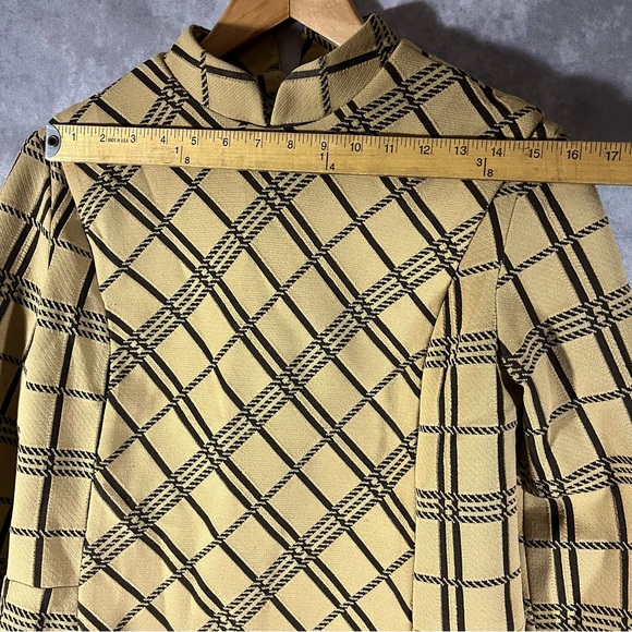 Vintage Burt Stanley Midi Dress Small S Yellow Black Stripe 60s Mod **See Desc** - Picture 5 of 10